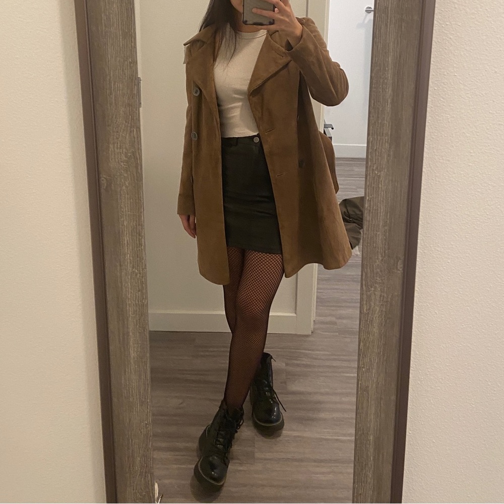 Suede Pea Coat